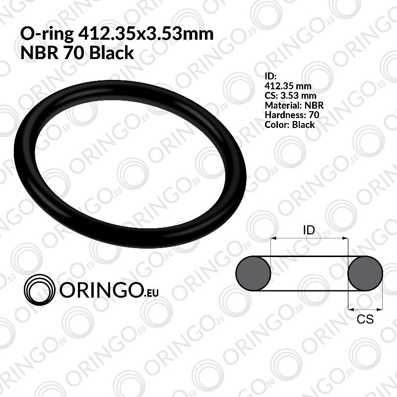 O Ring Bot O-ring 412.35×3.53mm NBR 70 Black – Oringo